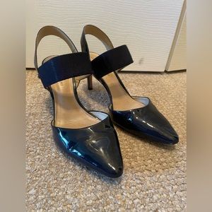Antonio Melani navy patent leather heels